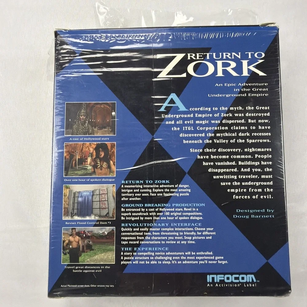 VINTAGE Return To Zork 1990s BIG BOX IBM CD ROM Game